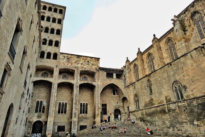 The medieval royal palace and its tower of arches on Plaça del Rei